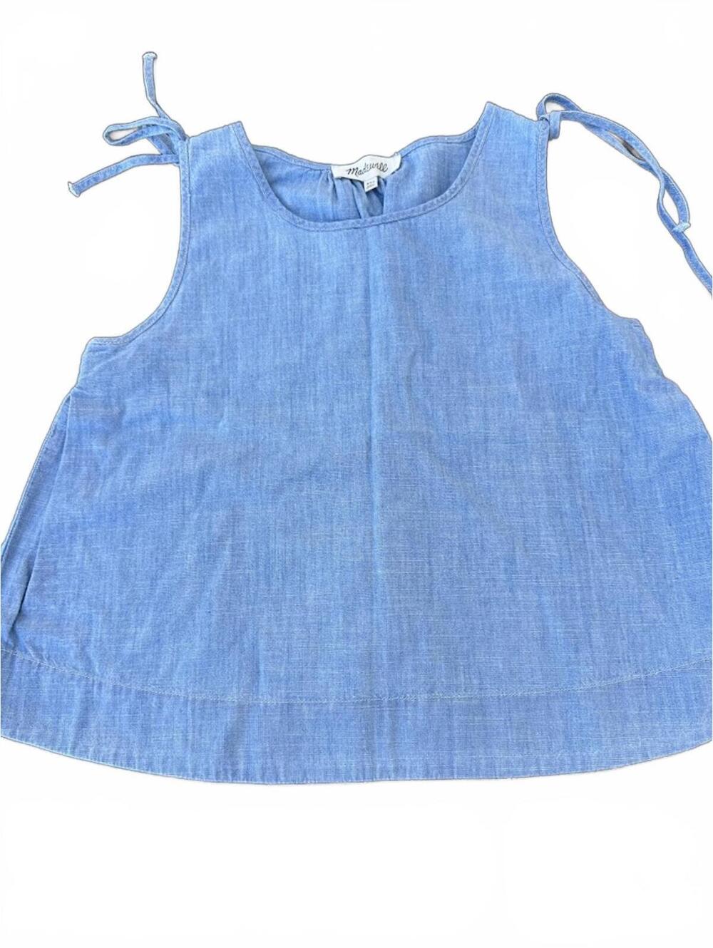 Madewell Chambray Tie Strap Tank XXS